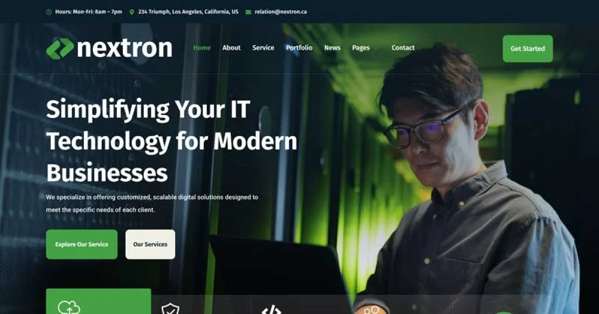 Nextron – Tech Company Elementor Template Kit