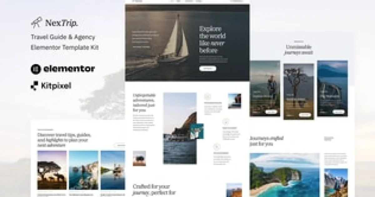 Nexttrip – Travel Guide Agency Templat Elementor Template Kit