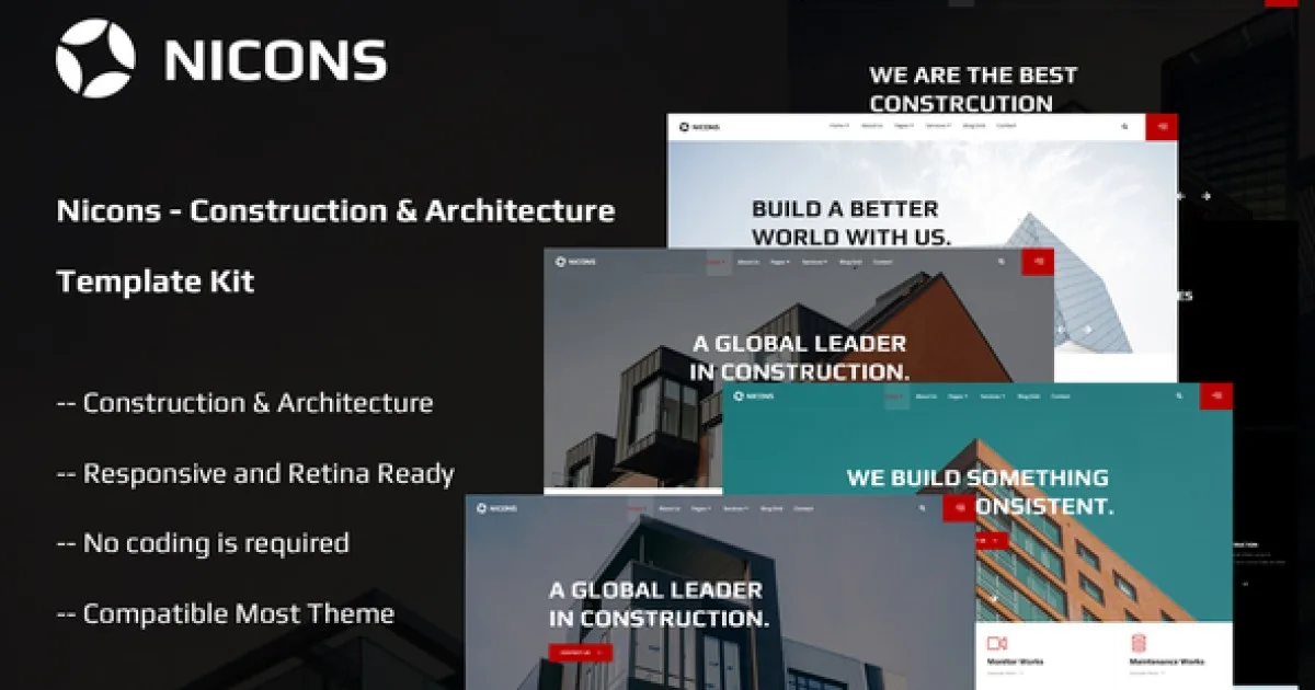 Nicons – Construction & Architecture Template Kit - Official Release Preview