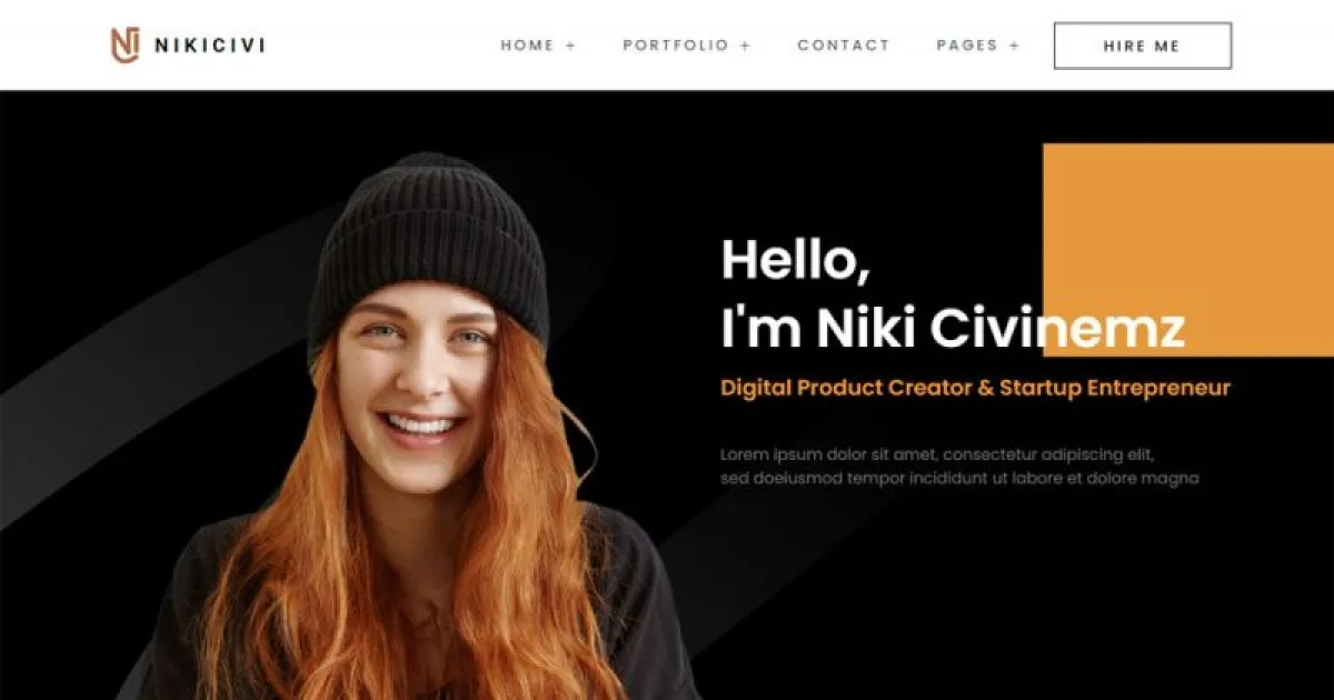 Nikicivi – Elegant CV/Resume & Portfolio Elementor Template Kit