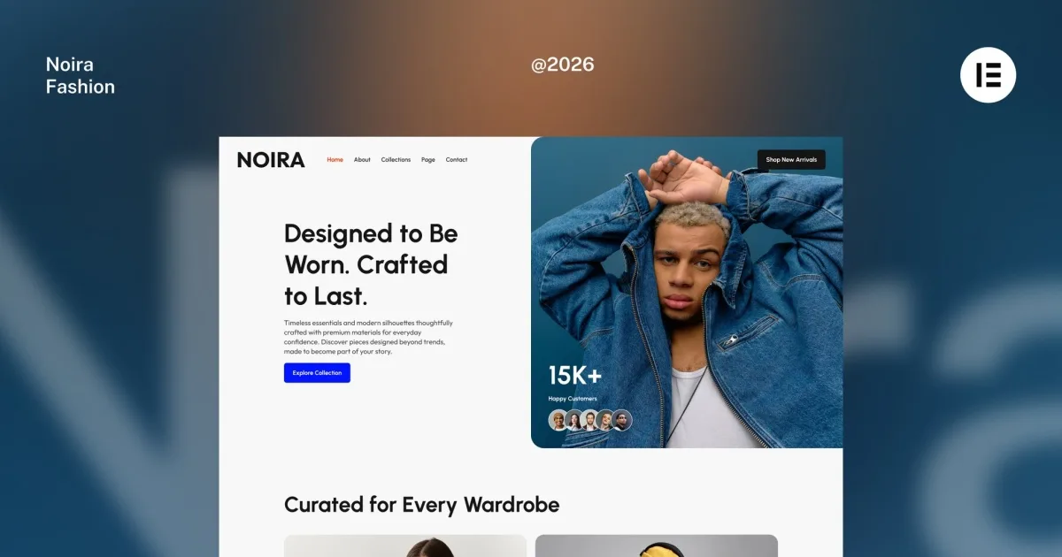 Noira – Fashion and D2C Website Elementor Template Kits