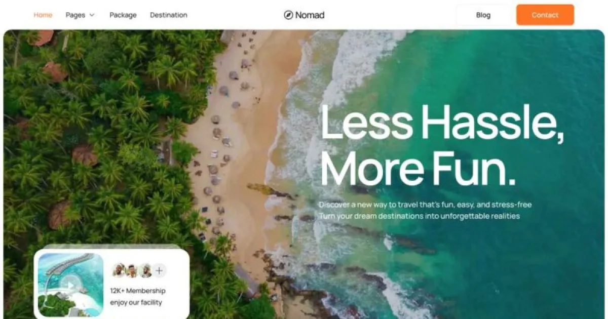 Nomad – Tour & Travel Agency Elementor Template Kit