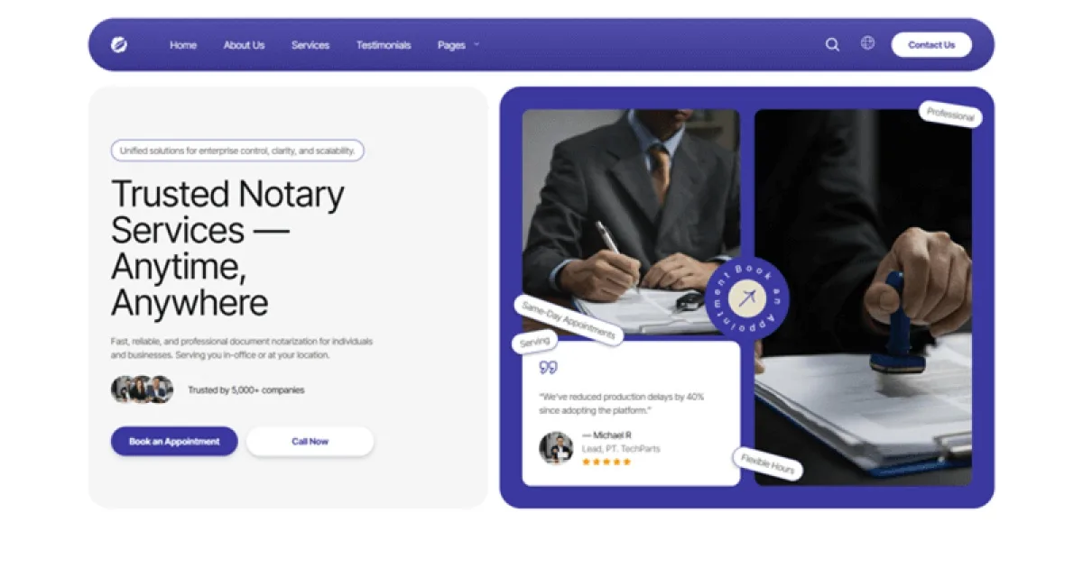 Notario – Notary Public Elementor Template Kit