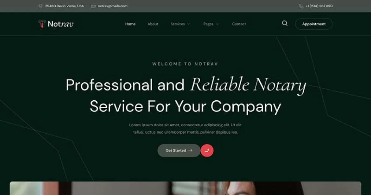 Notrav – Notary Public & Legal Services Elementor Template Kit