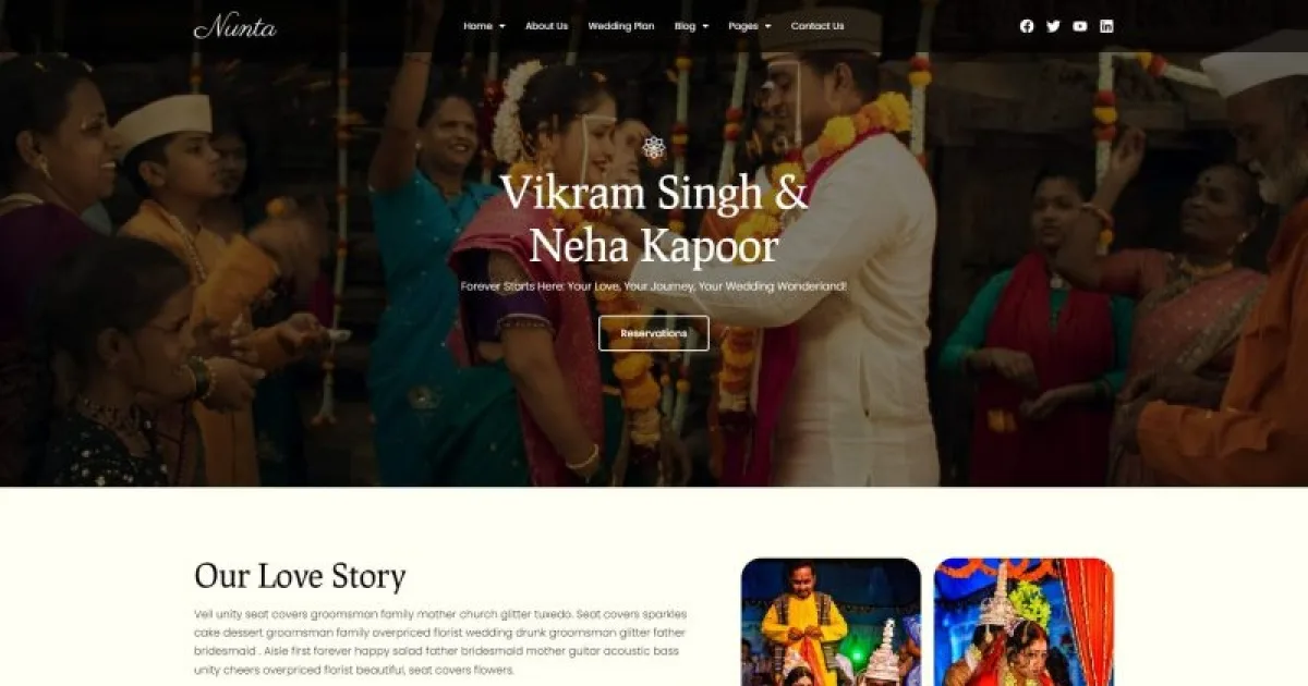 Nunta – Cultural Wedding Elementor Template Kit
