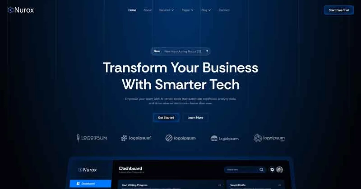 Nurox – AI Saas & Digital Company Elementor Template Kit