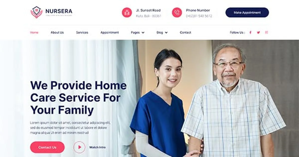 Nursera – Home Care & Private Nursing Services Elementor Template Kit
