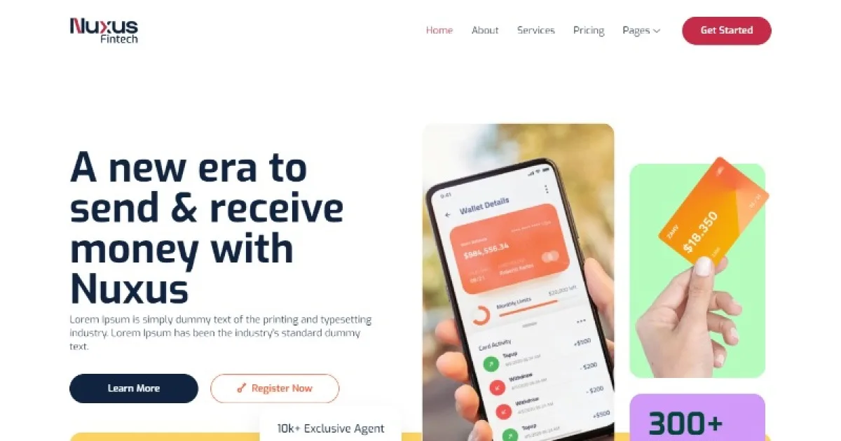 Nuxus – Online Payment Gateway Elementor Template Kit