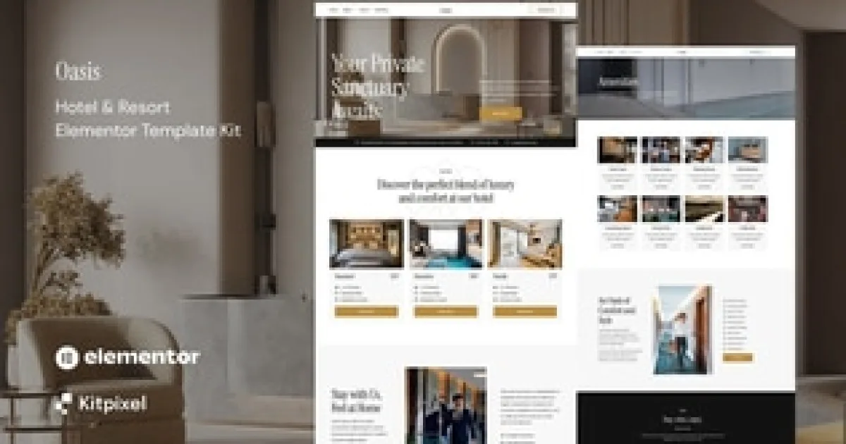 Oasis Hotel Resort Elementor Template Kit