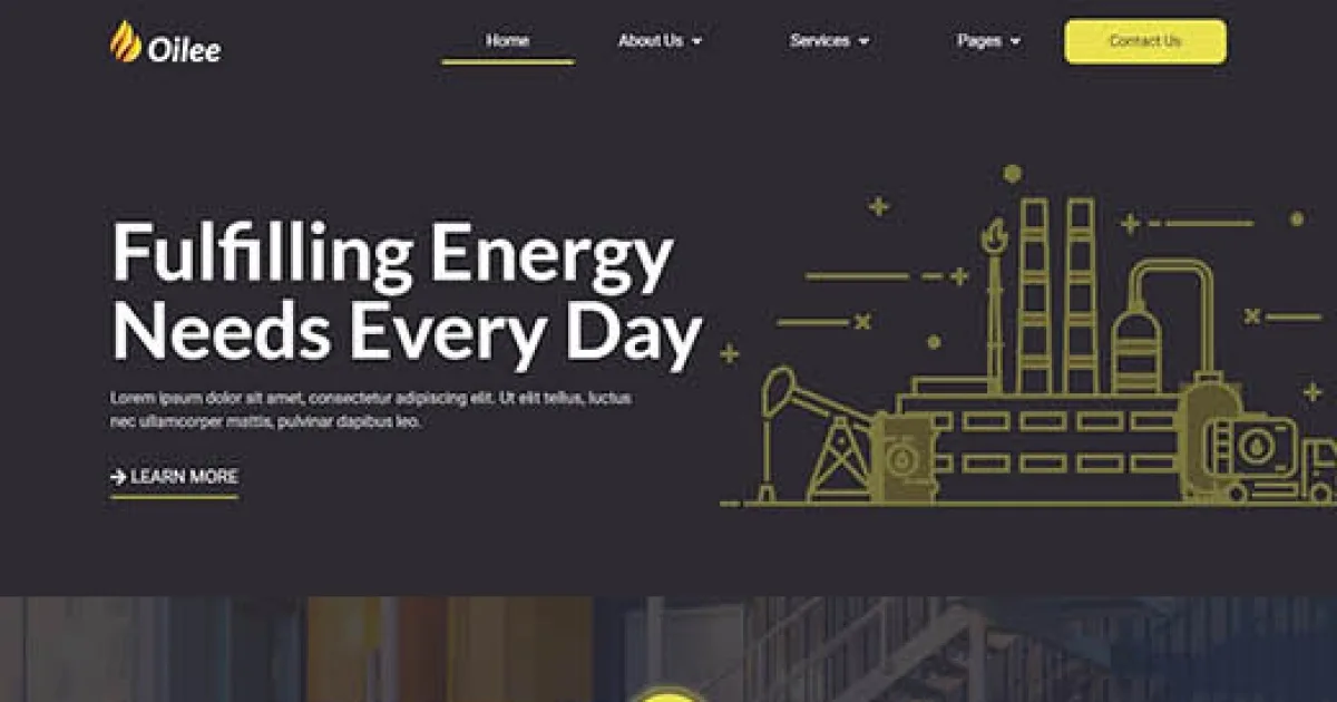 Oilee – Oil Company & Industrial Company Elementor Template Kit