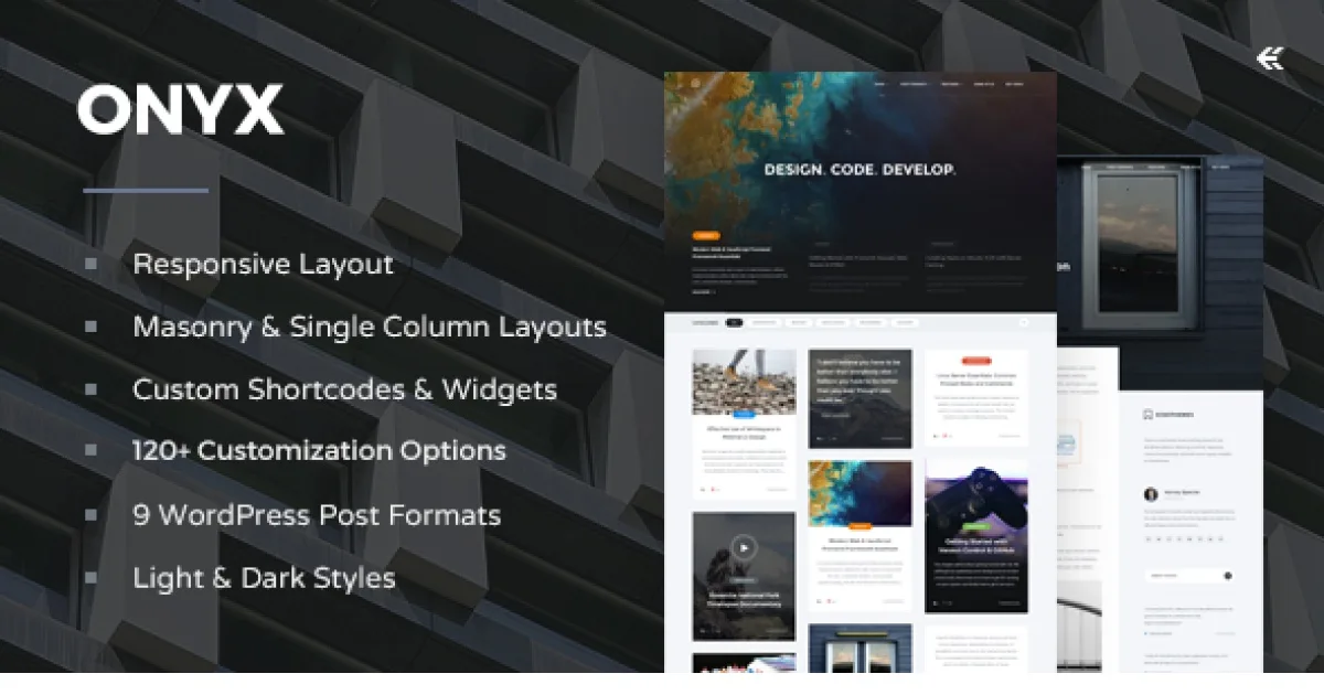 Onyx WordPress Blog Theme