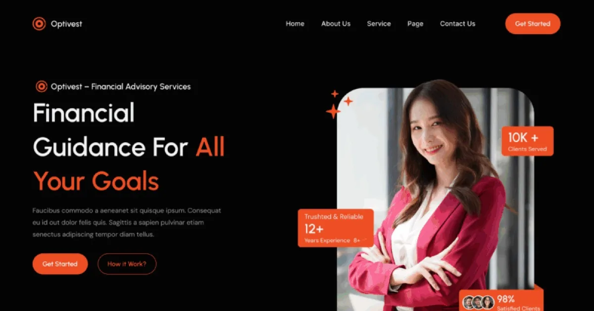 Optivest – Financial Advisor Elementor Template Kit