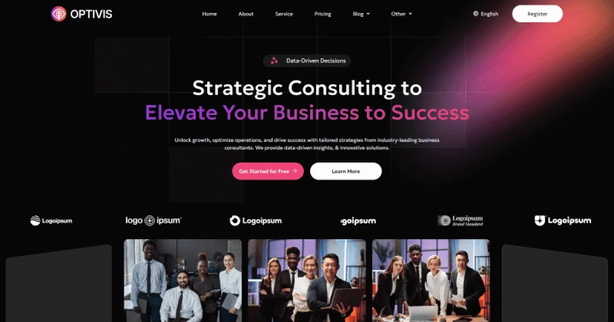 Optivis – Consulting and Business Advisor Elementor Template Kit for Professional Firms and Strategy