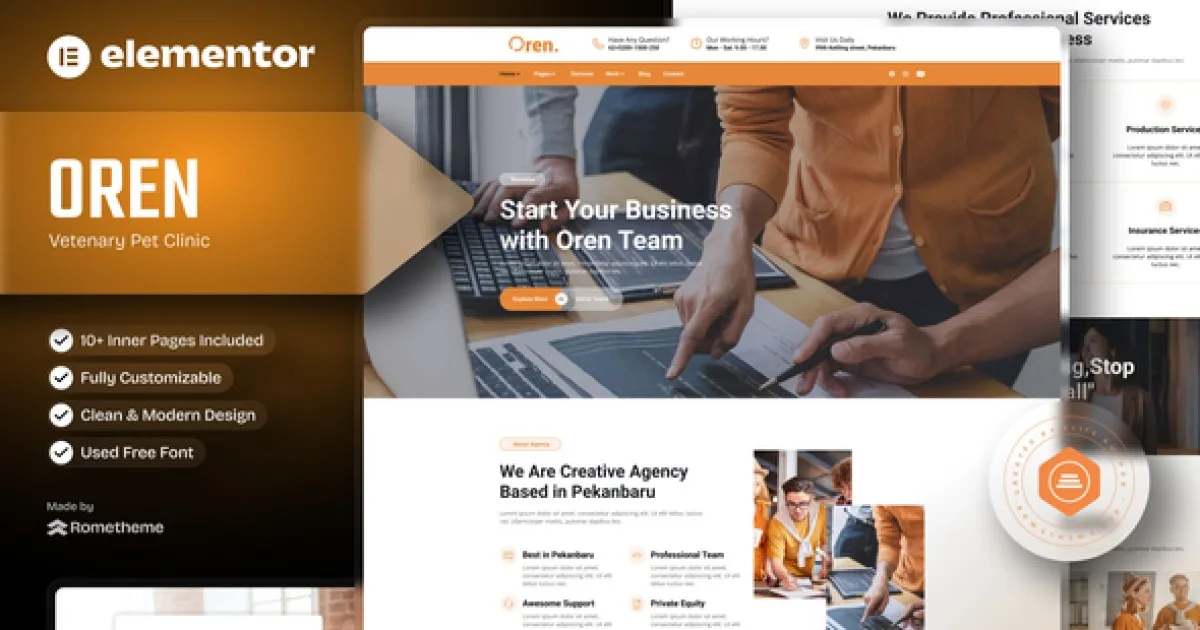 Oren – Creative Business Elementor Template Kit