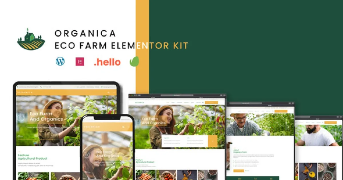 Organica – Eco Farm Elementor Template Kit