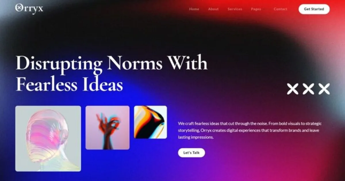 Orryx – Creative Agency & Portfolio Elementor Template Kit
