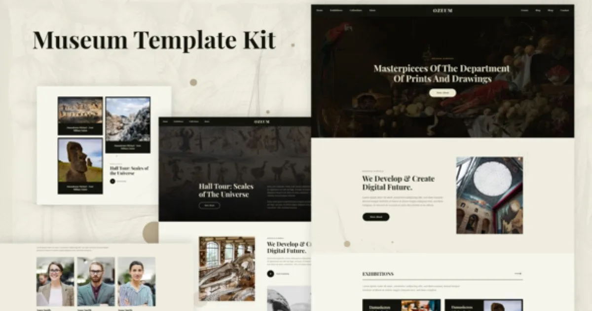 Ozeum – Modern Art Gallery & Museum Elementor Template Kit