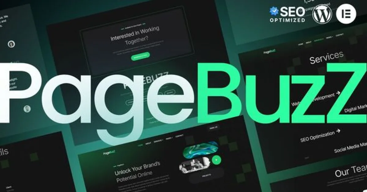 PageBuzz – Digital Agency Elementor Template Kit - Official Release Preview