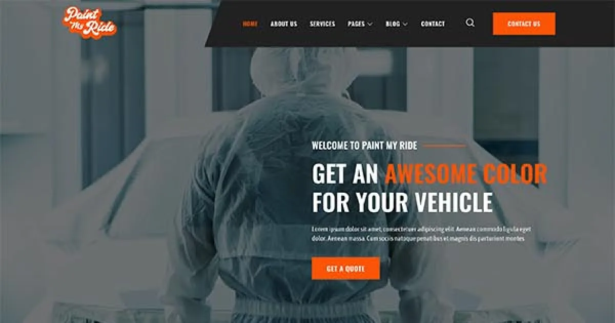 PaintMyRide – Car Painting & Modification Elementor Template Kit