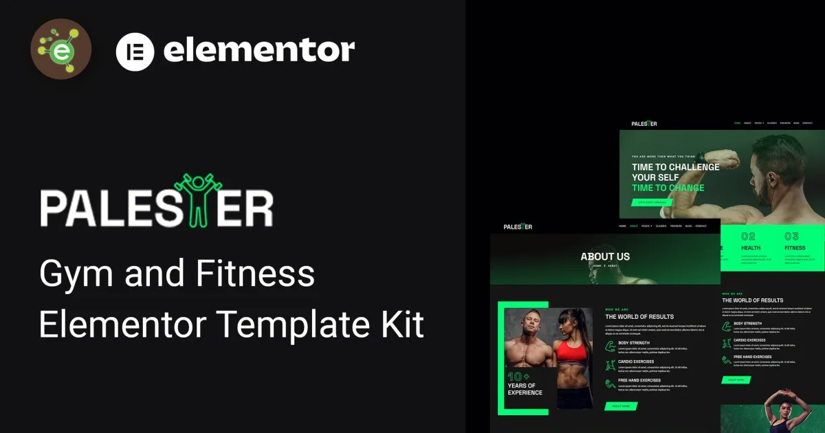 Palester – Gym & Fitness Elementor Template Kit