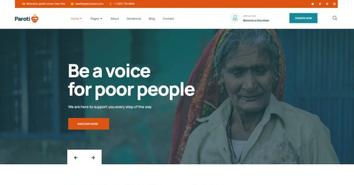 Paroti – Non Profit Charity Elementor Template Kit