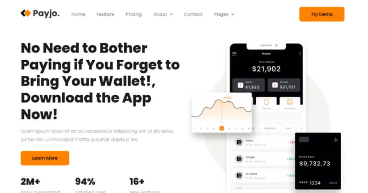 Payjo – Fintech Elementor Template Kit
