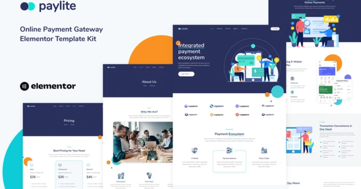 Paylite – Online Payment Gateway Elementor Template Kit
