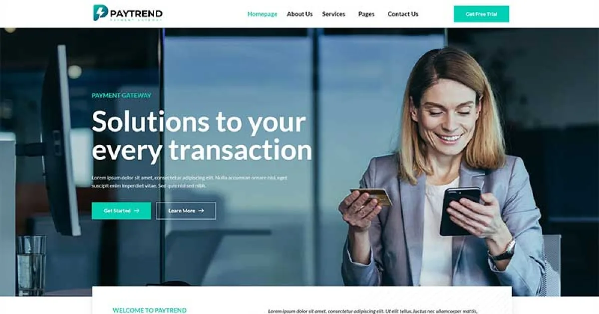 Paytrend – Online Payment Gateaway Elementor Template Kit
