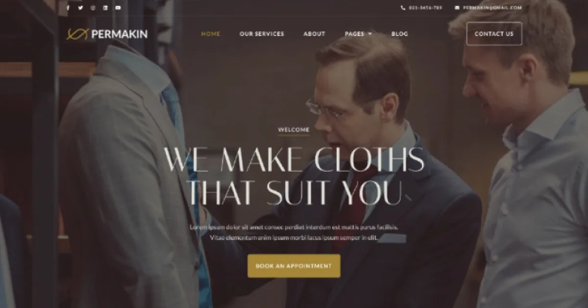 Permakin – Professional Tailor & Clothing Alteration Elementor Template Kit