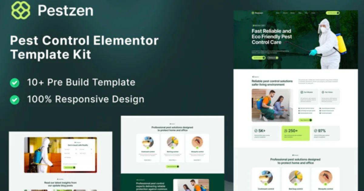 Pestzen – Pest Control Elementor Kit Template