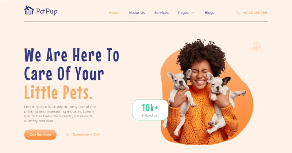 PetPup – Pet Care Services Elementor Template Kit