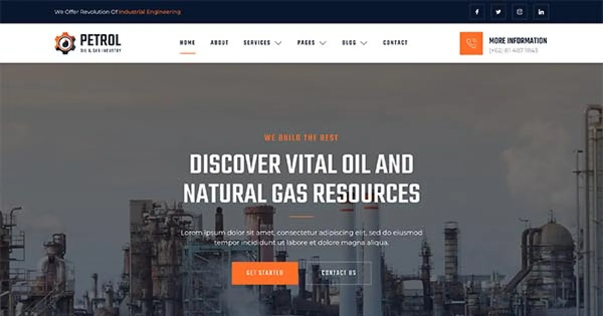 Petrol – Oil & Gas Industry Elementor Template Kit