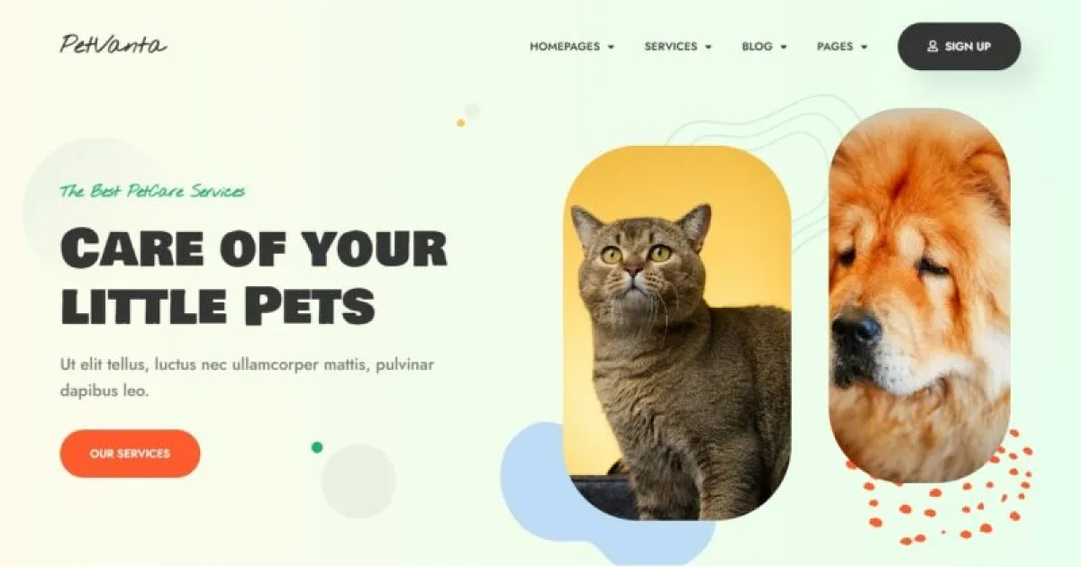 Petvanta – Pet Care Services Elementor Pro Template Kit