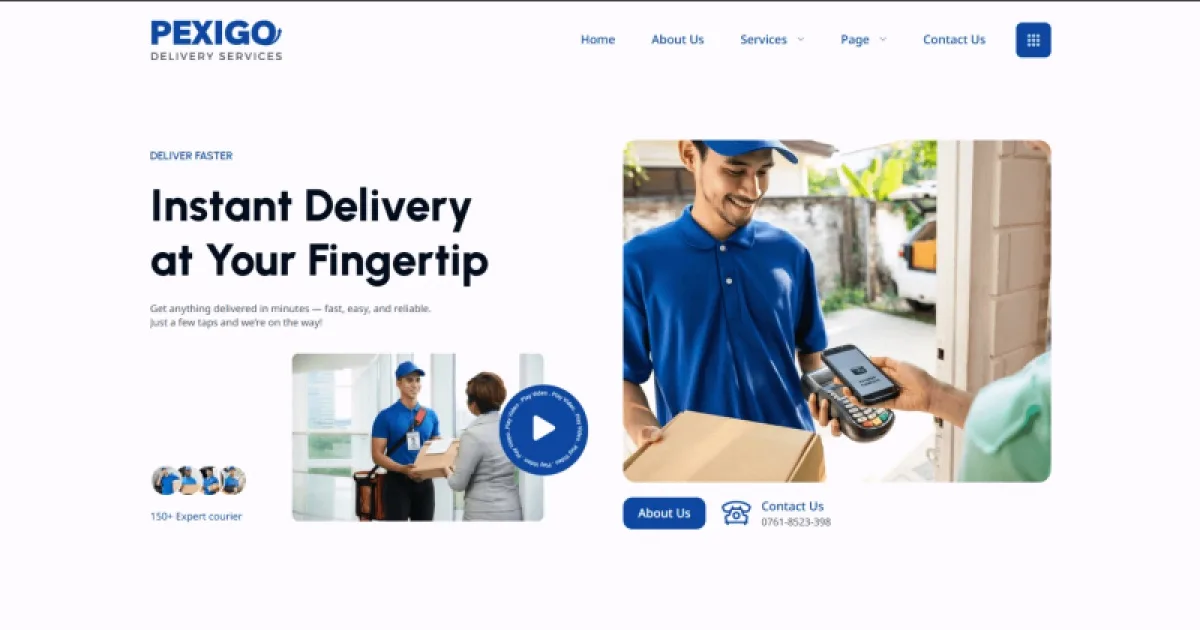 Pexigo – Delivery Services Elementor Template Kit