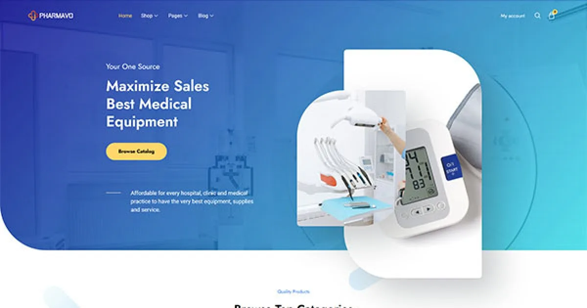 Pharmavo | Medical Supplies eCommerce Elementor Template Kit