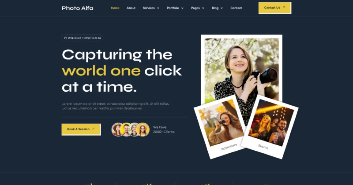 Photo Alfa – Photography & Portfolio Elementor Pro Template Kit
