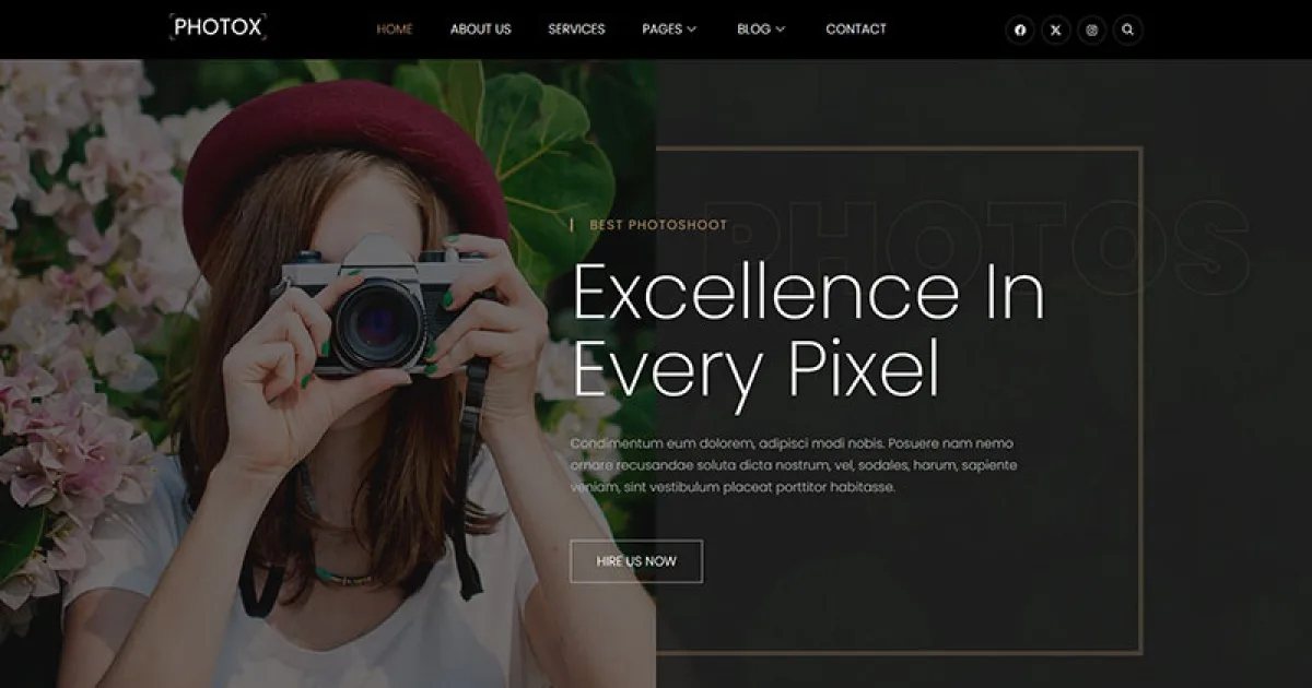 Photox – Photography & Portfolio Elementor Template Kit