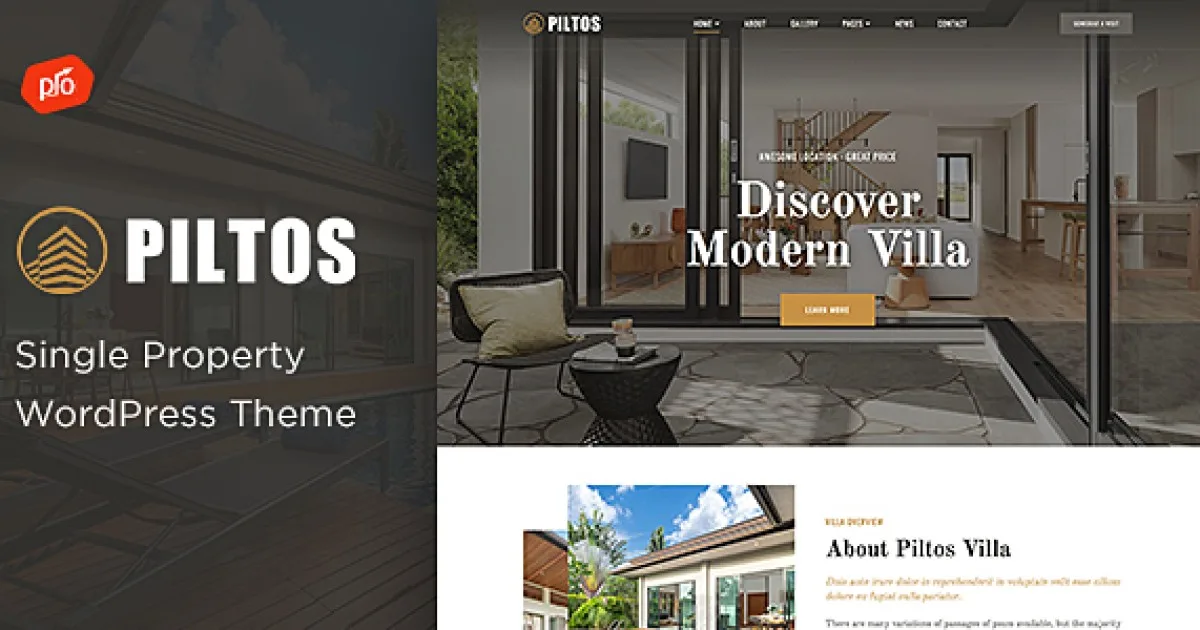 Piltos – Single Property Kit Elementor Template Kit - Official Release Preview