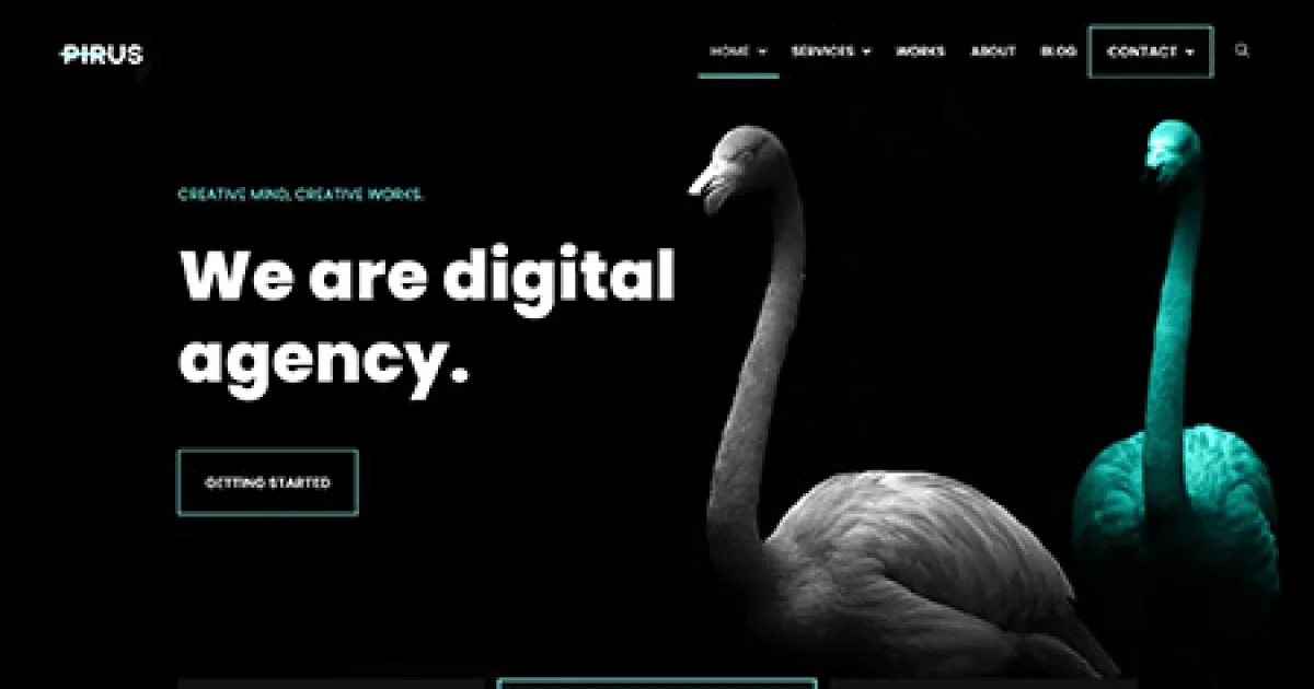 PIRUS – Dark Digital Agency Elementor Template Kit