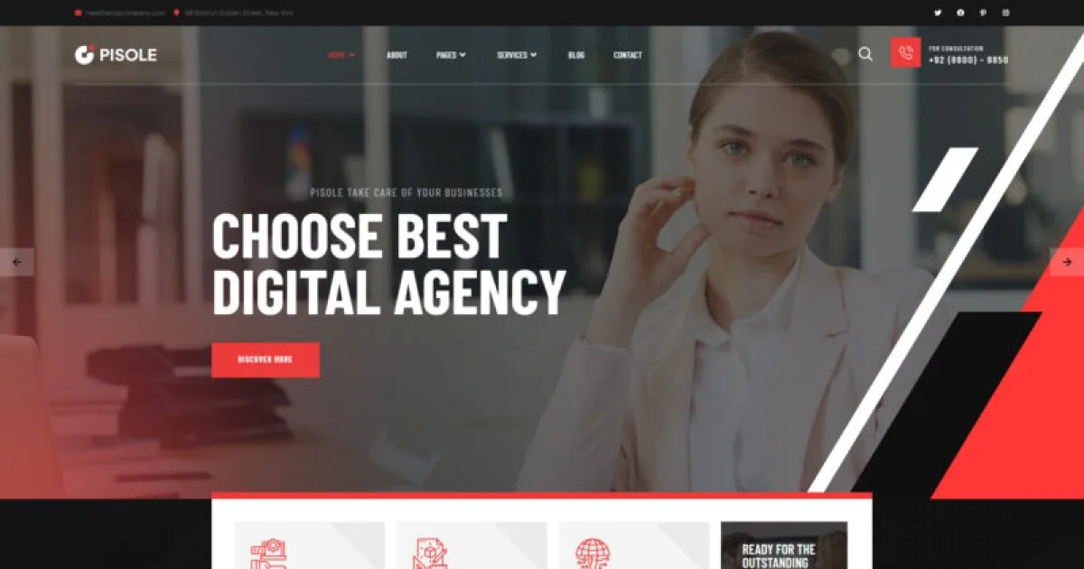 Pisole – Digital Agency Elementor Template Kit