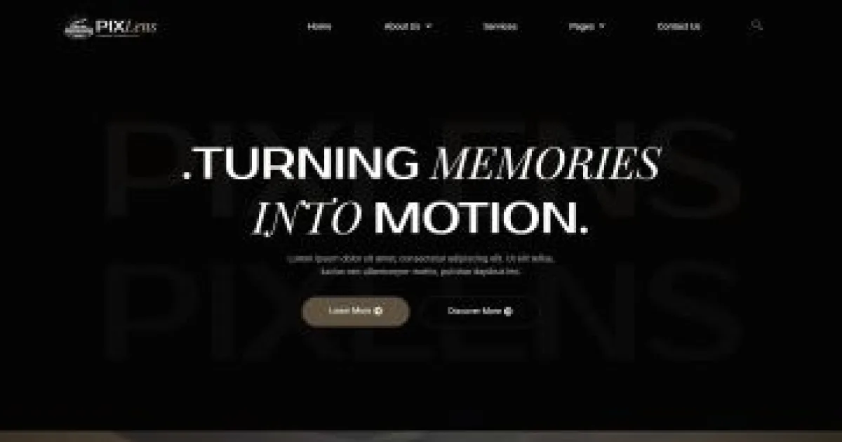 Pixlens – Photography Videography Services Elementor Template Kit