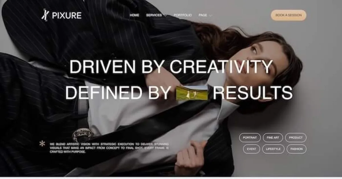 Pixure – Minimalist Photography Portfolio Kit