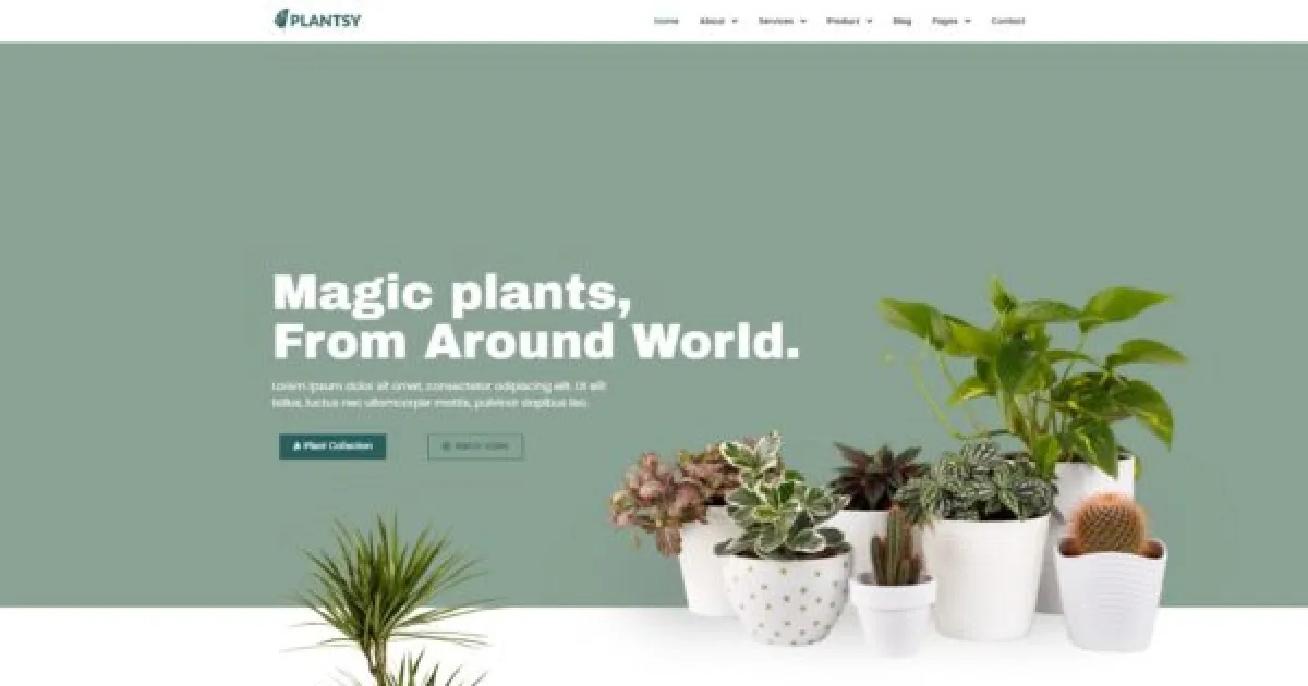 Plantsy – Houseplants Elementor Template Kit
