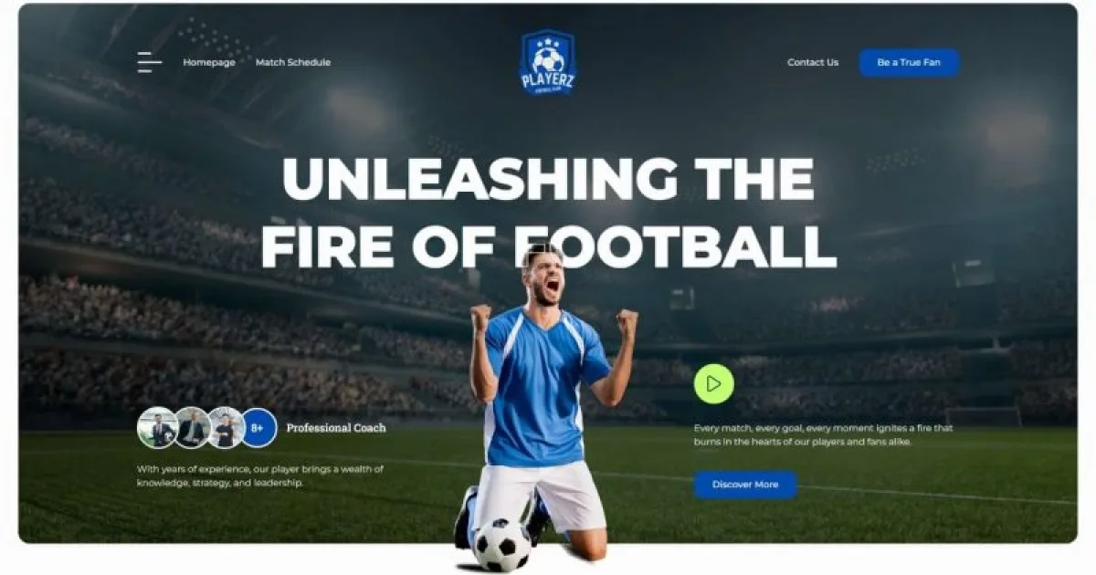 Playerz – Football Team & Sports Club Elementor Template Kit