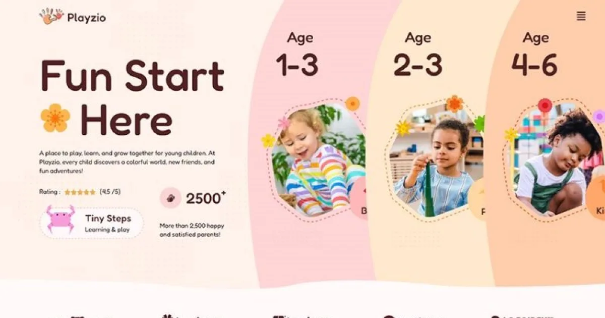 Playzio – Kindergarten Child Care Elementor Template Kit