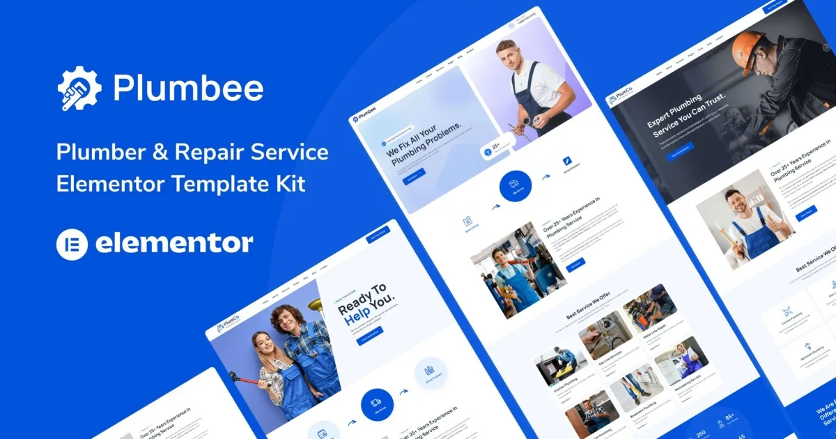 Plumbee – Plumber & Repair Services Elementor Template Kit