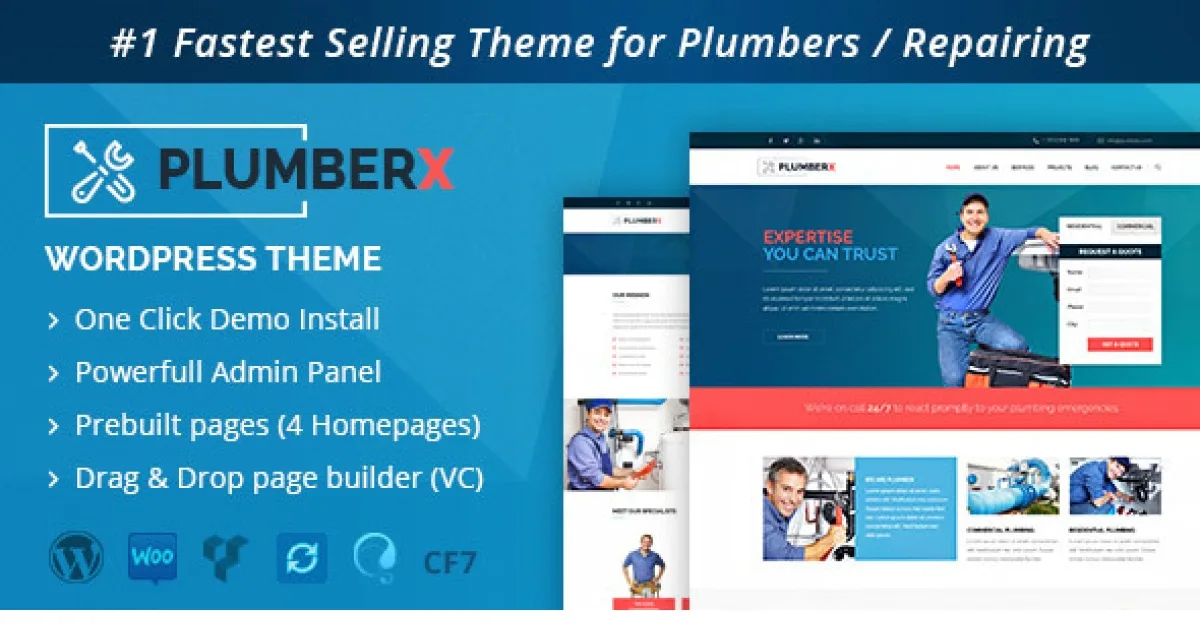 Plumber Theme – Construction and Repairing WordPress Theme