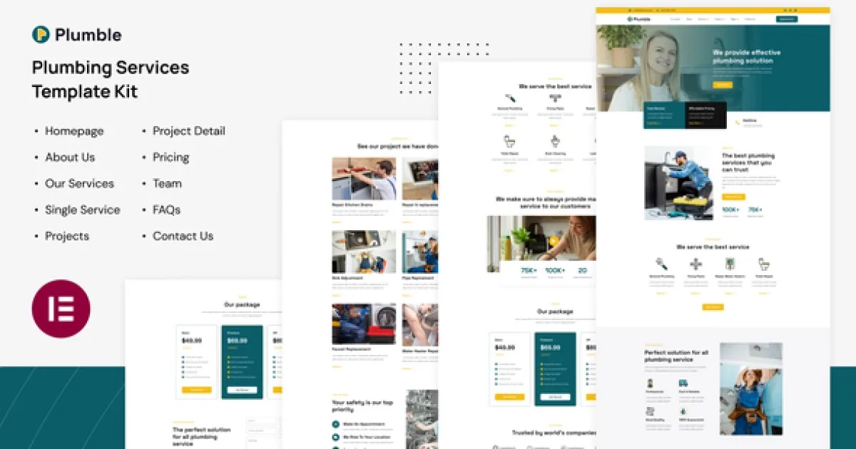 Plumble – Plumbing Services Elementor Template Kit