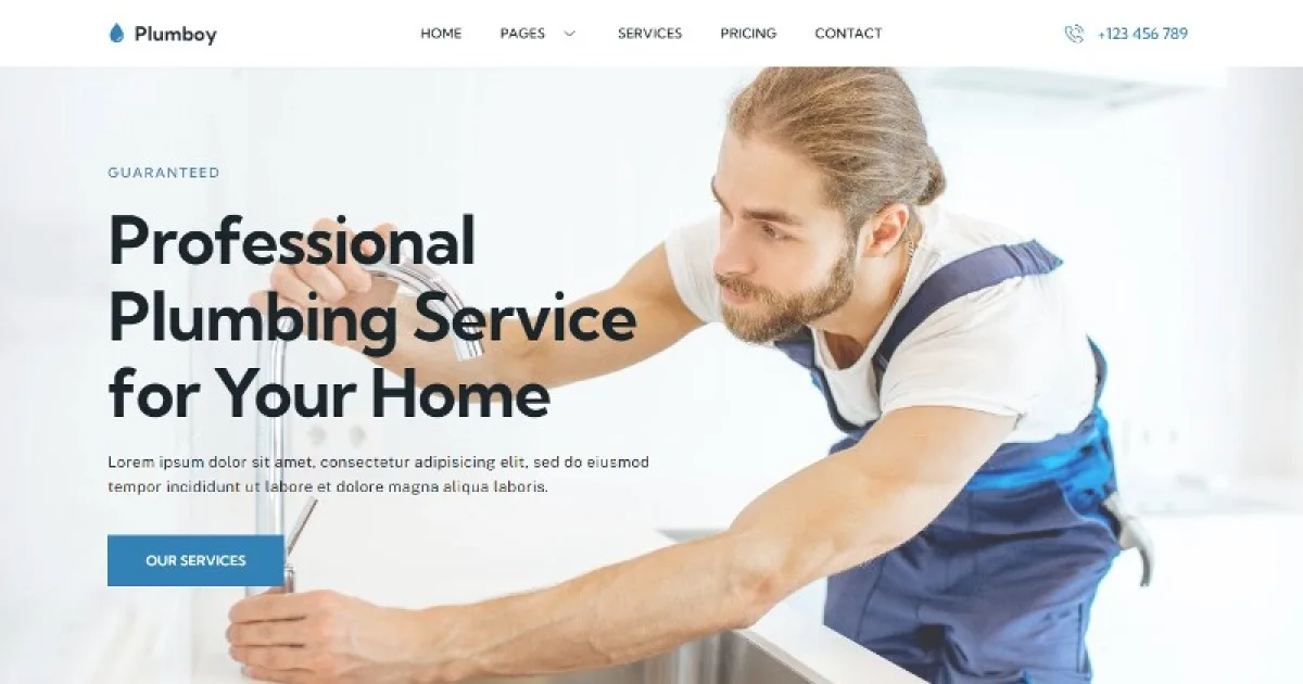 Plumboy – Plumbing Services Elementor Template Kit