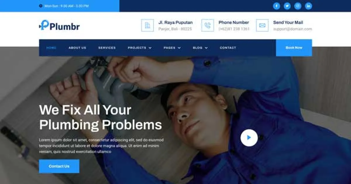 Plumbr – Plumbing Services Elementor Template Kit